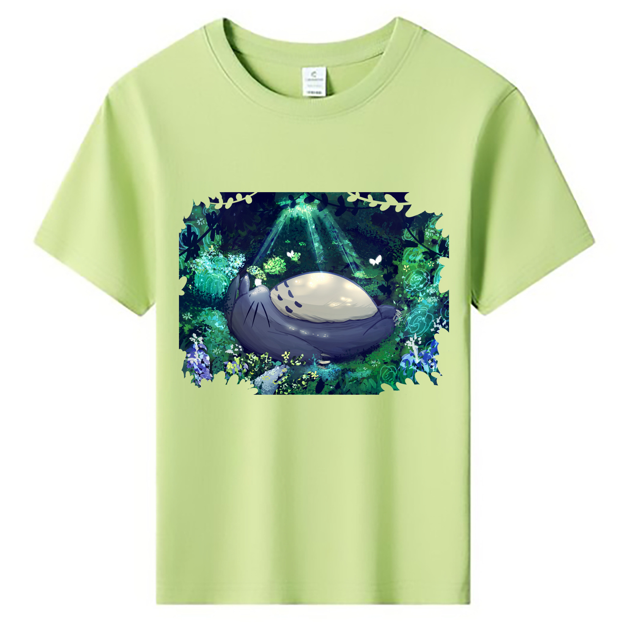 （画像用） となりのトトロ 草壁メイ 草壁サツキ My Neighbor Totoro Satsuki Kusakabe Mei Kusakabe 綿100％キッズTシャツ（フロントプリント）